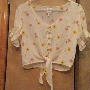 NWOT Floral Boho Top